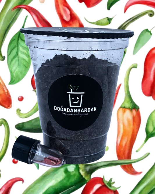 DoğadanBardak™ Sivri Biber Yetiştirme Kiti
